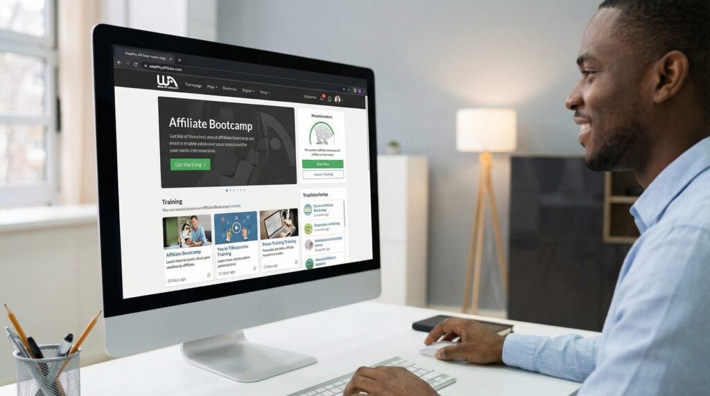 Person on the wa website bootcamp page