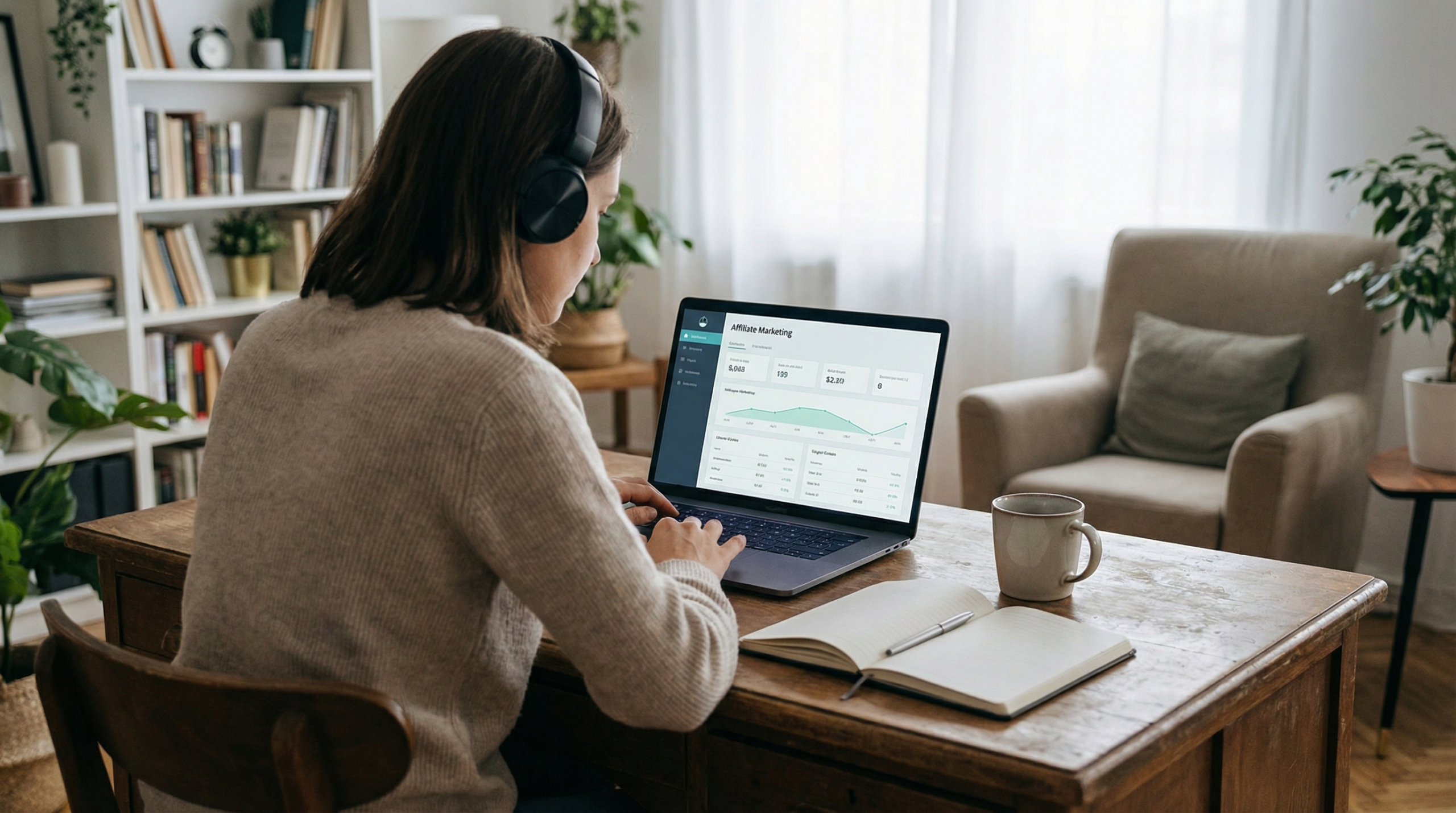 Wealthy affiliate revenue often begins with building simple affiliate websites from a home office.