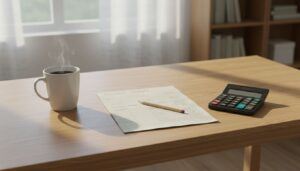 Simple budgeting setup illustrating how money actually moves through everyday decisions.