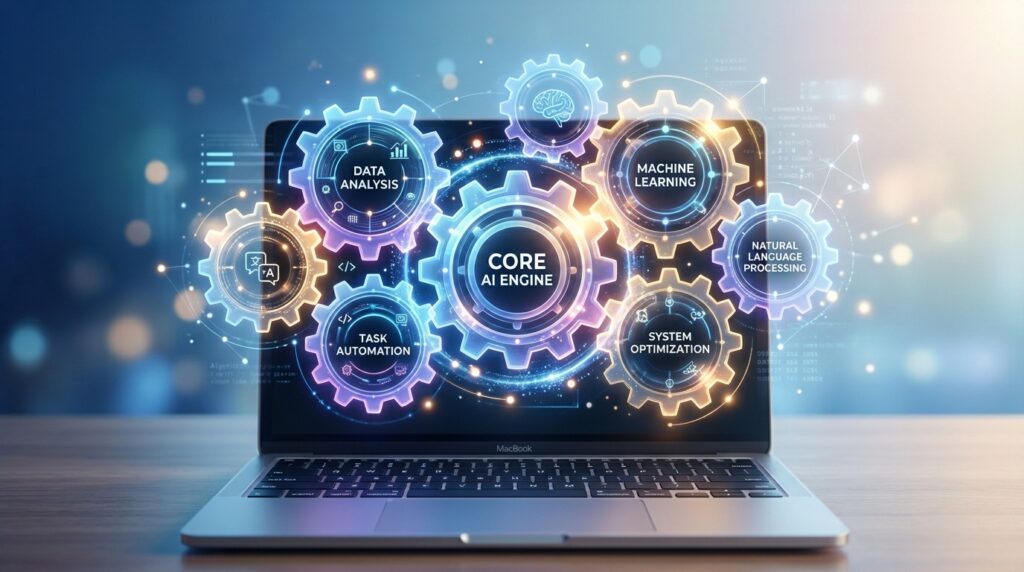 The Wealthy Affiliate AI Suite tools working in concert to help users make money online.