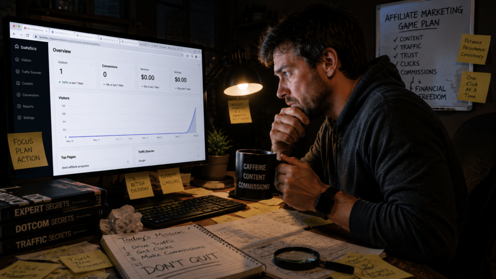 Affiliate marketing mistakes causing beginners to obsess over analytics.