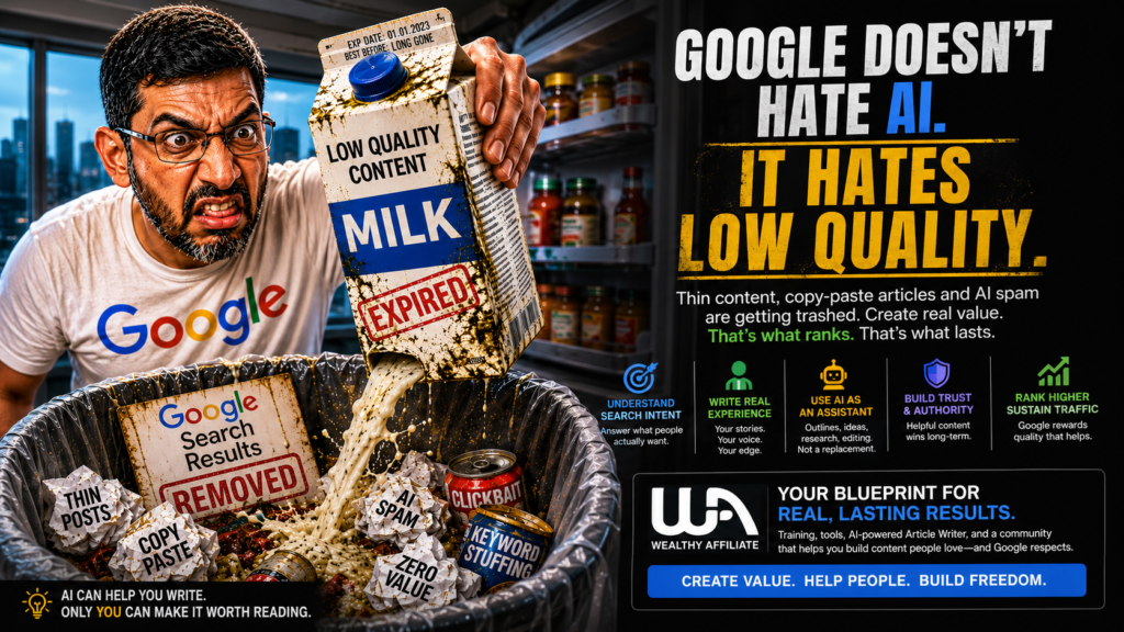 CTA For Google doen't hate AI and Wealthy Affiliate
