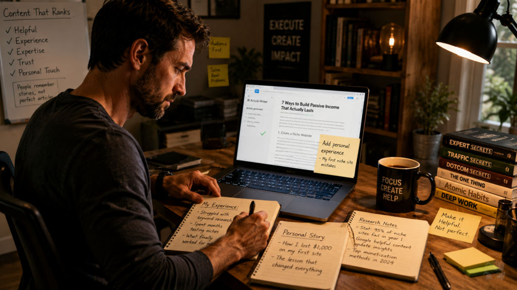 Content creator improving AI-assisted articles with personal experience and human insight.