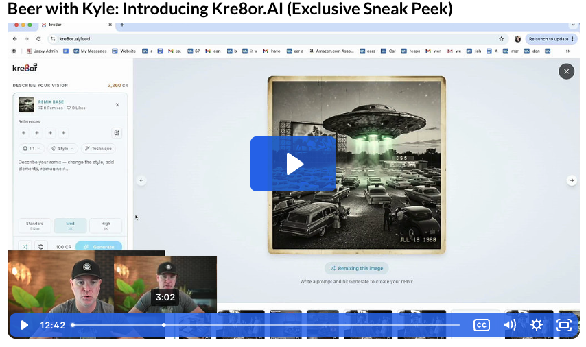 Beer with Kyle, Kre8or sneak peak