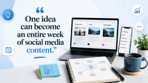 One idea can become an entire week of social media content with this social media post generator.