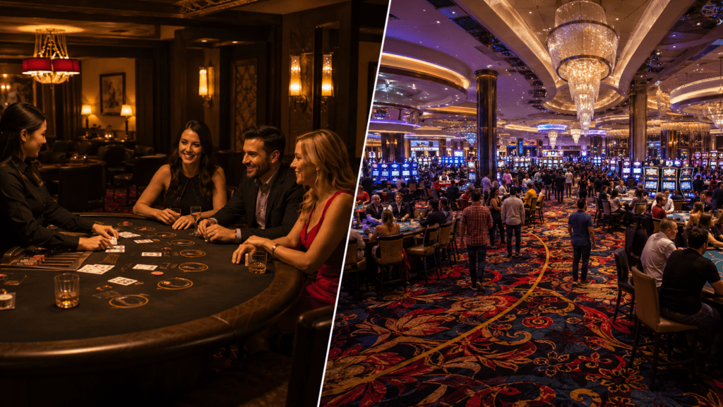 Side by Side Image of a Casino Produced by the Image Prompt Pack Tool I created for RightBlogger
